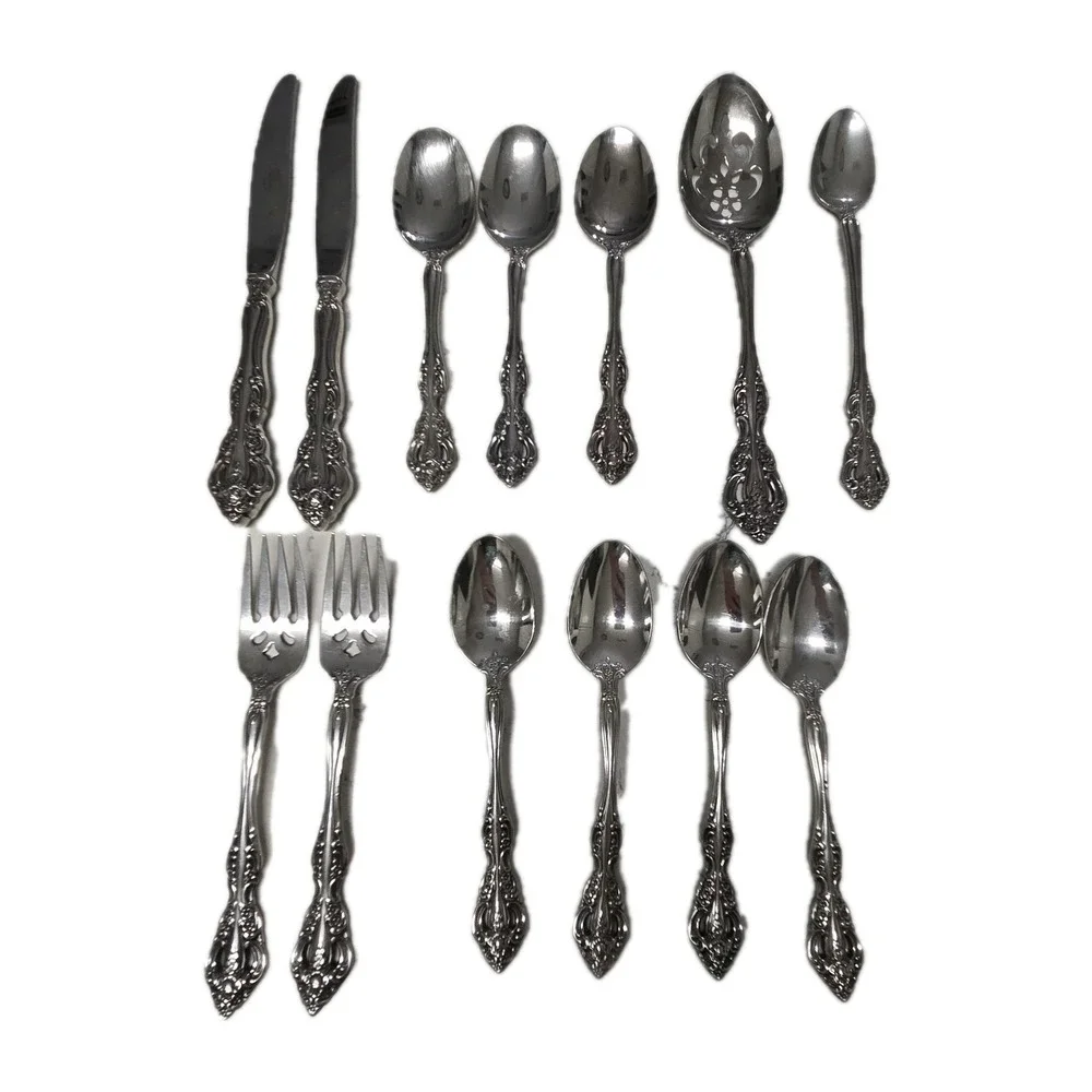 Oneida Michelangelo Heirloom Stainless Steel Flatware Mixed Lot of 13 Pieces VGC